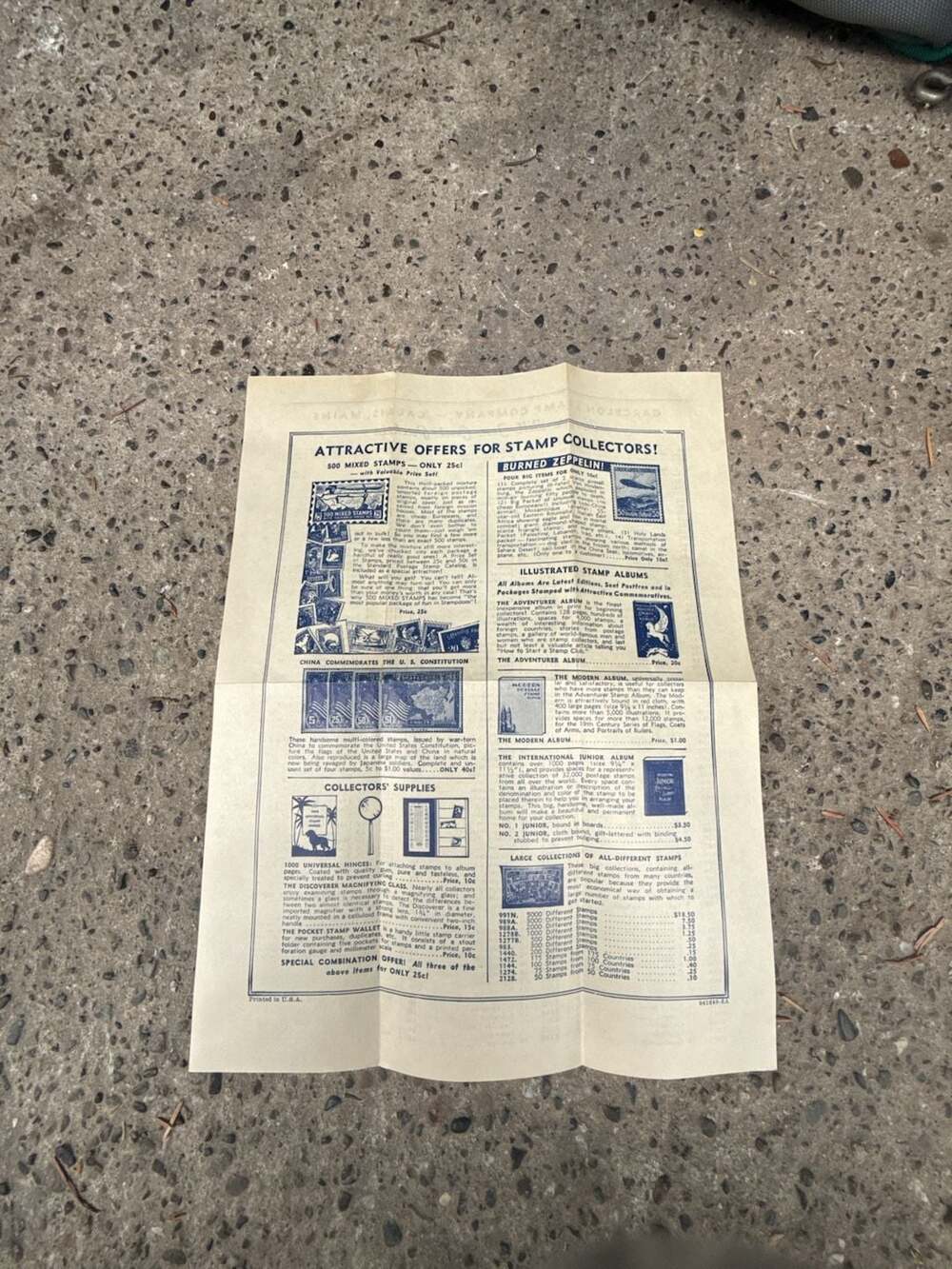 Vintage Garcelon Stamp Co Calais Maine Honor Bilt Stamp Packet Brochure